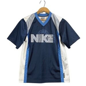 NIKE Hoops Vintage Silky Short Sleeve Basketball Warm‎ Up Top Youth Boys Large